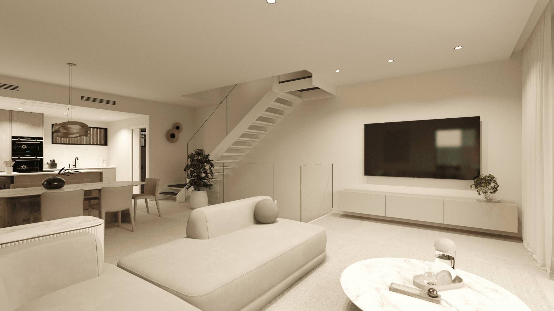 New Build - Semi-detached villa - San Juan Alicante