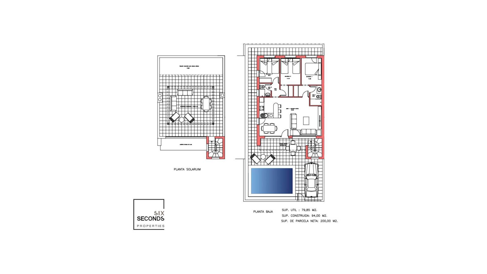 Nieuw gebouw - Adosado - Fuente Alamo - La Pinilla