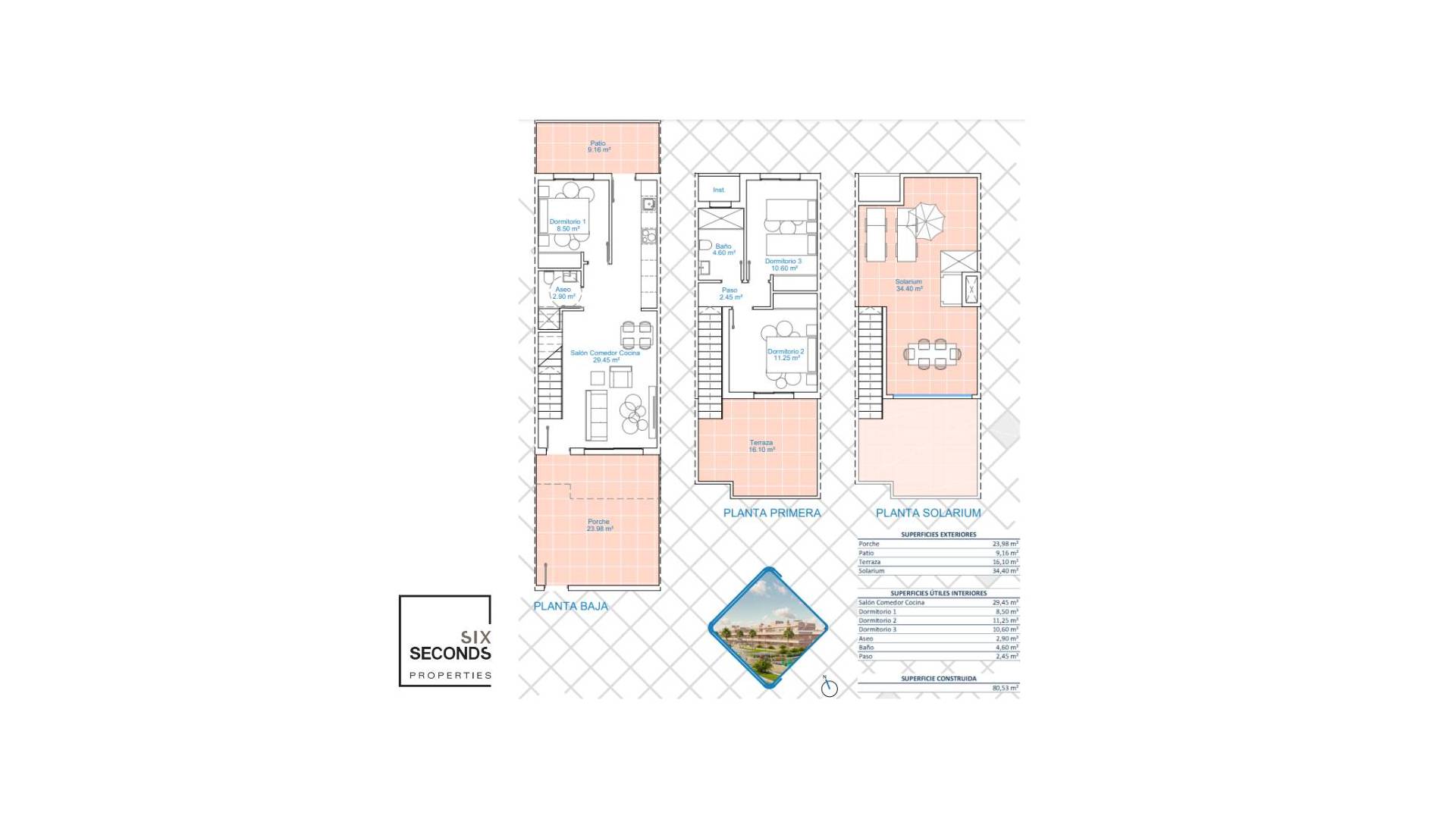 Nieuw gebouw - Adosado - Pilar de la Horadada