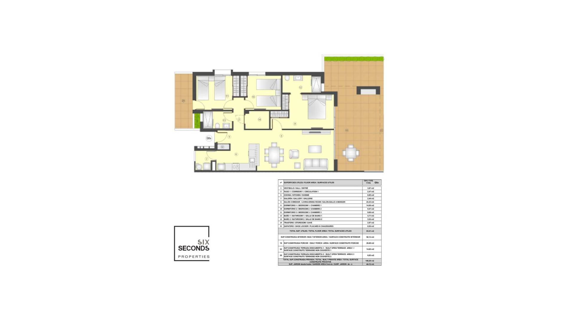 Nieuw gebouw - Appartement - Orihuela Costa - Playa Flamenca