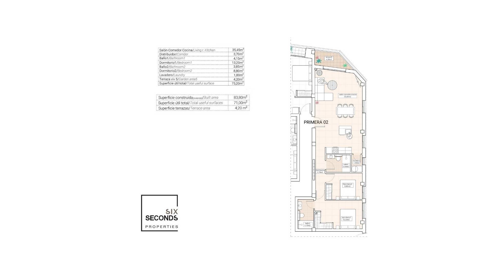 Nieuw gebouw - Appartement - Plat - Hondón de las Nieves