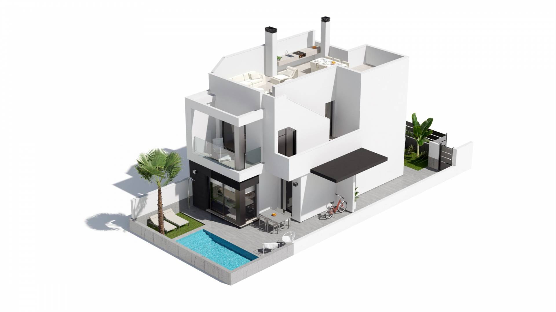 Nieuw gebouw - Halfvrijstaande villa - Santiago de la Ribera - 