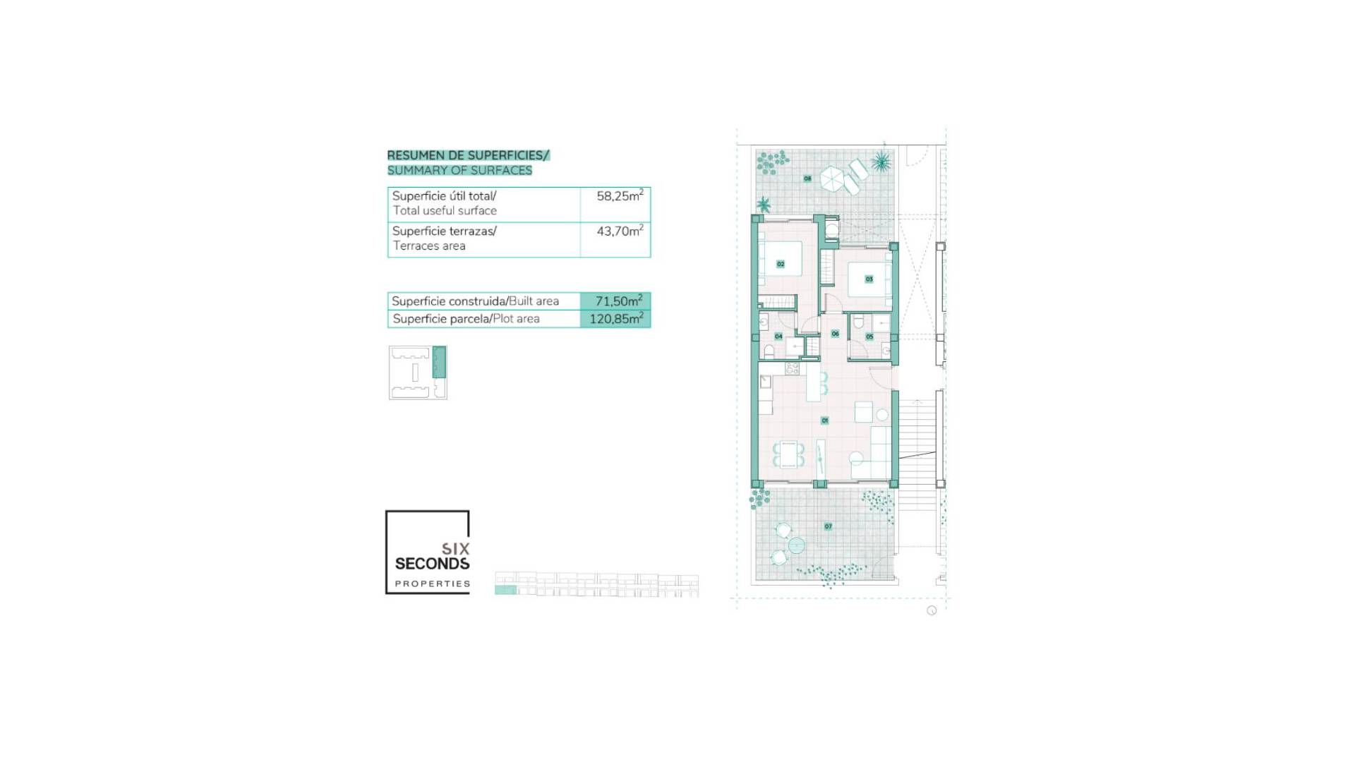 Nieuw gebouw - Townhouse - Torrevieja - Lago jardin