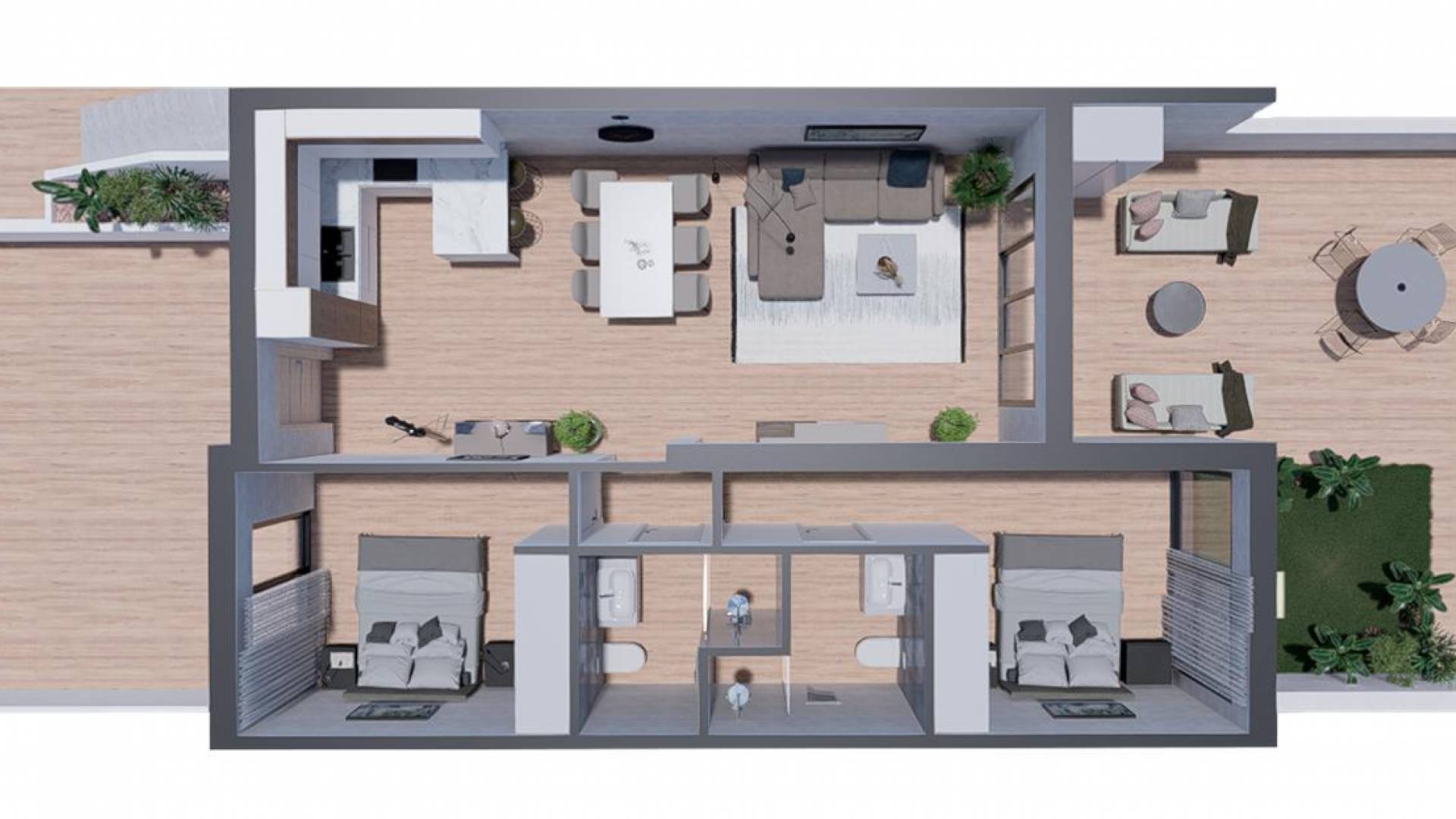Nieuw gebouw - Townhouse - Torrevieja - Los balcones